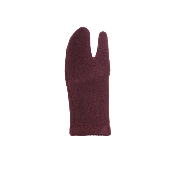 single burgundy wool tabi glove