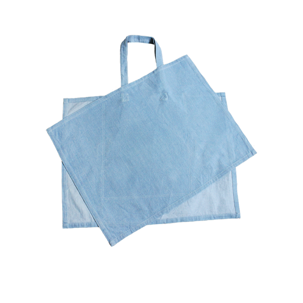 jean mess tote bag