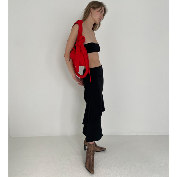 red pillow bag