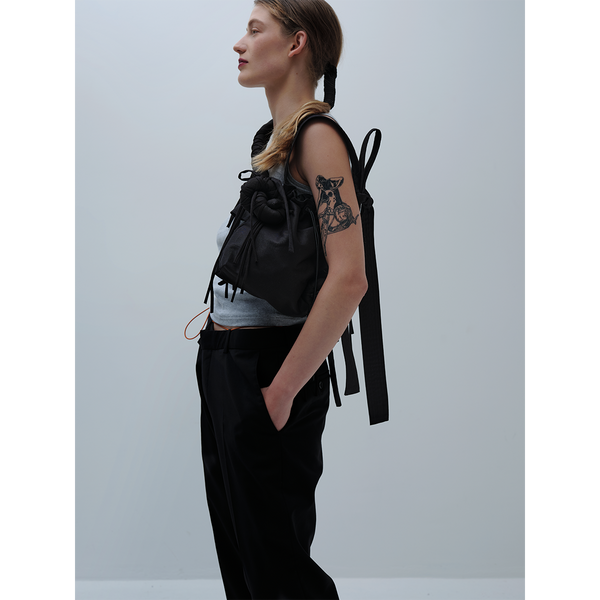 black pillow bag