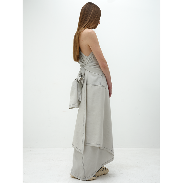 long six sleeve kumono in light grey