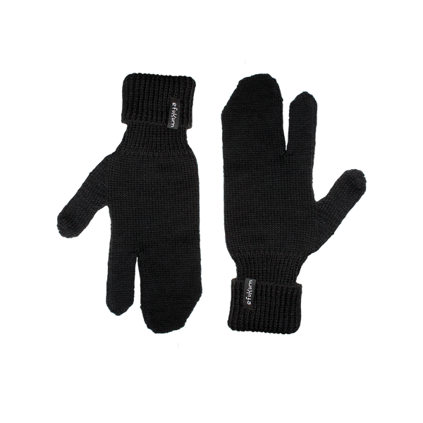 black knitted tabi gloves
