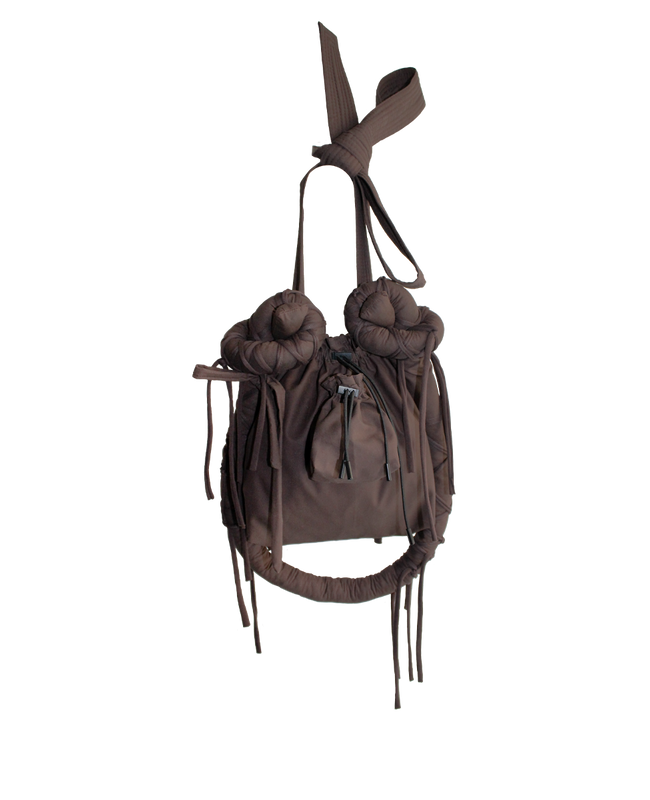 brown pillow bag