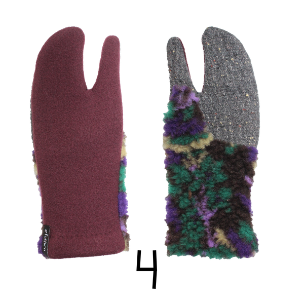 single colored wool tabi glove