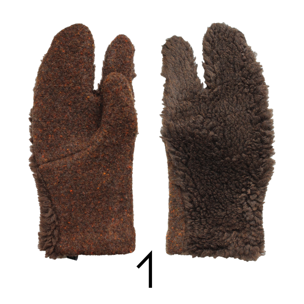 single colored wool tabi glove