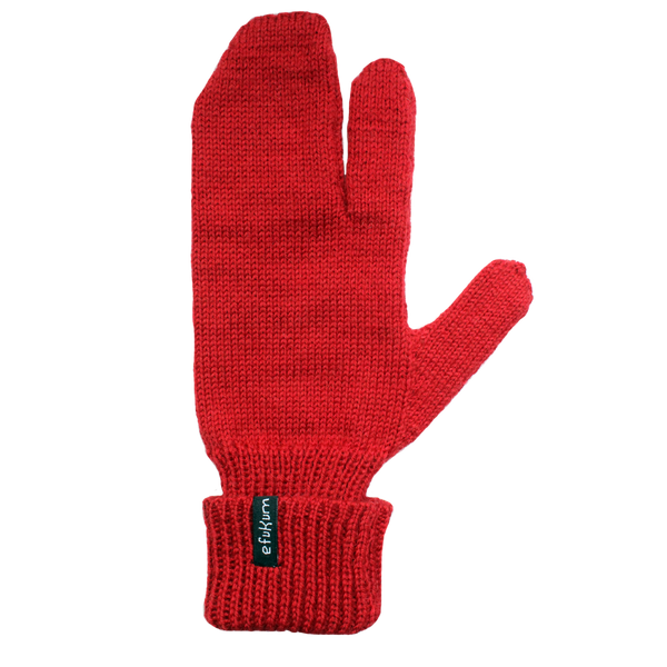 red knitted tabi gloves