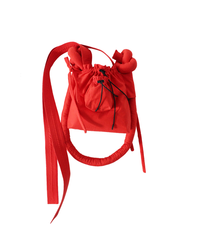 red pillow bag