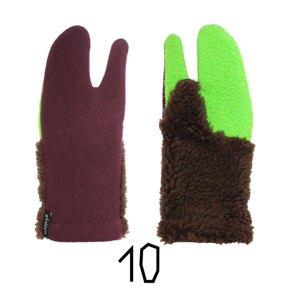 single colored wool tabi glove