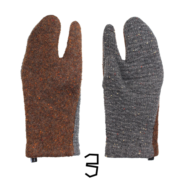 single colored wool tabi glove