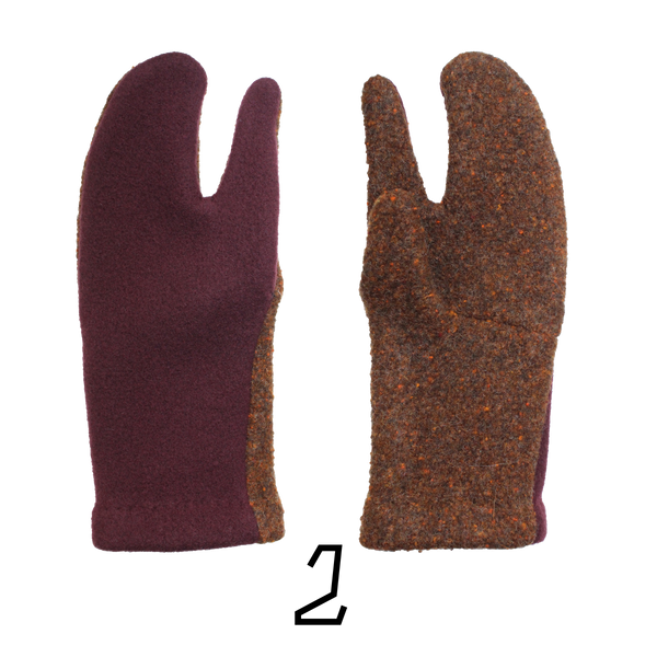 single colored wool tabi glove