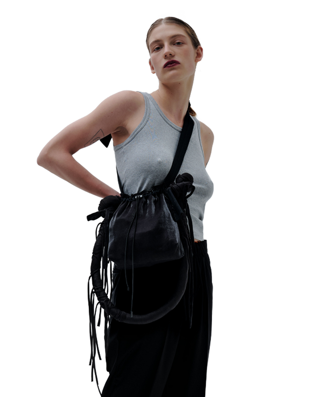 black pillow bag