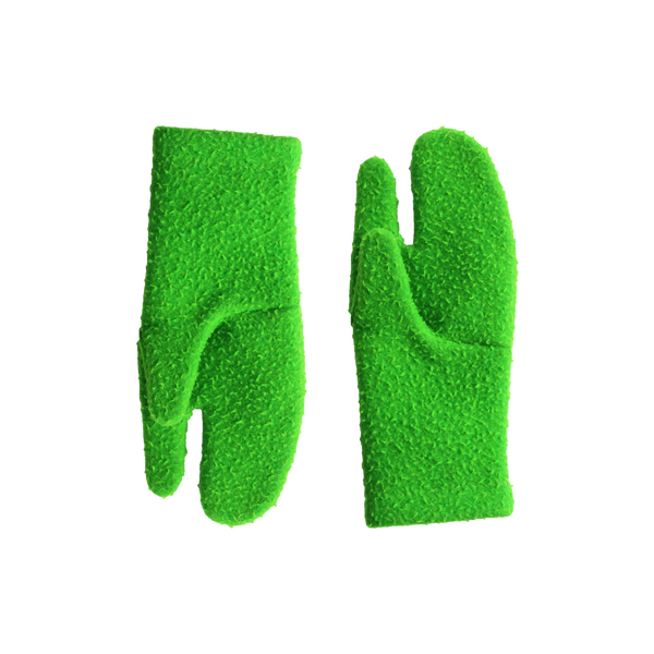 green wool tabi gloves